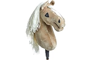 KHT ARIA SHOP Cheval en peluche, jouet de sport, hobby Horse, sport tendance, exercices de dressage, équitation sans cheval, cheval de loisirs fait à la main, taille DIN A3