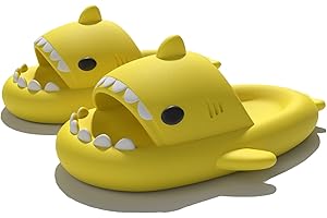 SISTTKE Chanclas de Playa para Niña Niño Pantuflas de Tiburón Zapatillas de Ducha Antideslizante Zapatos de Piscina Sandalias Ligero Verano Shark Sliders Slippers