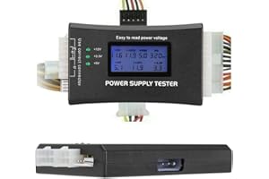 ASHATA 20/24 4/6/8 pinowy tester zasilania komputera PC z wyświetlaczem LCD dla ATX, ITX, BTX, PCI-E, SATA