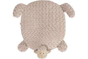 Aixingxing Plüsch Hunde Katzen Matte Niedlich Schaf Schlafen Haustiere Bett Matte Boden Weich Hund Katze Matte Bett Fußmatten Rutschfeste Unterseite und Waschbar (Curry)