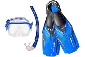 Mares Aquazone Set Nateeva Keewee – Set composé de Masque, Tuba et Palmes de plongée, randonnée Aquatique pour Adultes –