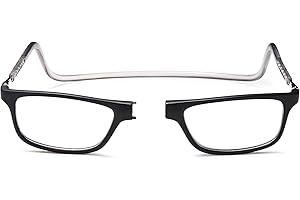 NEW VISION Occhiali da lettura con chiusura magnetica, occhiali da lettura, comodi chiusura magnetica anteriore, occhiali da lettura NV2904, aiuto per la lettura per uomo e donna (nero, 2,0)