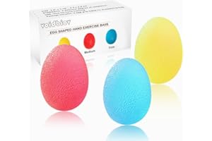voidbiov Palline Antistress a Forma di Uovo con borsina per Esercizio Mani, mantengono Dita, avanbracci e Mani in Salute, aiutano ad alleviare Lo Stress e rafforzare la Presa - Confezione da 3