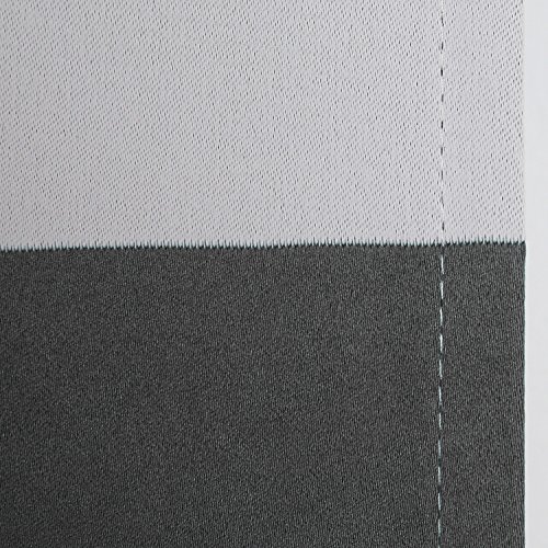 Deconovo Gardinen Blickdicht Ösen Gardinen Schlafzimmer Vorhang Blickdciht 175×140 cm Dunkelgrau 2er set - 6