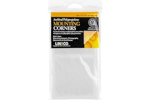 Lineco Polypropylene Photo Mounting Corners 100/Pkg-Clear 3"