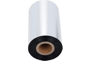 FEIXIU Ruban de transfert thermique – 110 mm x 300 m – Ruban en résine de cire noire avec noyau de 2,5 cm pour imprimante Zebra Sato Datamax Tsc TEC