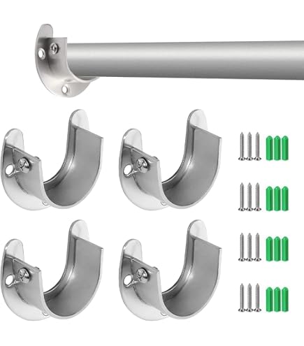 Supports d'extrémité de tringle de garde-robe en acier inoxydable robuste, sockets de pôle de placard, support de bride - Chine Support de tige, support de tige