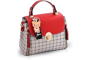 NICOLE & DORIS NICOLE&DORIS Women's Handbags Flap Bags Cute Handbags for Girl Shoulder Bags, Red, S, Handbag, Red, S, Handbag