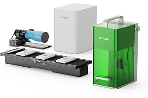 xTool F1 Laser Graviermaschine mit Slide Extension, RA2 pro und Luftreiniger, blitzschneller tragbarer Lasergravierer für Metall Holz Leder Kunststoff Acyl Schmuck