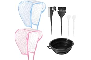 ARUBYFOREST Highlighting Cap Highlight Cap Hair Highlighting Kit Coloring Hair Highlight Cap and Hook Kit Bleach Cap with Hair Coloring Brush for Dyeing Salon Home Use