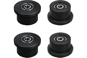 Vsttar Set mit 4 gefrästen Rädern/Rollen, kompatibel mit Total Gym 1000, 1100, 1400, 1500, 1600, Achiever, Force, Gold, Max, Platinum, Platinum Plus, Pro, Supra, Supreme, Ultima, 4 tra, XLI (Schwarz)