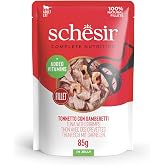 Schesir, Gelatin Shrimp Tuna Complete Wet Cat Food, Canned, 100% Natural Ingredients, Cruelty Free, 12 x 3 oz
