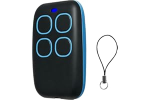 WITFOAM Mando Garaje Universal 4 en 1 433.92 MHz, Clonador para Puerta de Garaje, Sistemas de Automatización y Control Remoto de Hasta 100m, Programación por Aprendizaje Automático, azul