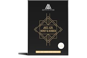 MASTERS OF MYSTERY Replay-able 1920s Murder Mystery Dinner Party Game for Up to 20 Adults - Host Your Own Dinner Party Game Night - 1920s Speakeasy Gatsby Theme Medium English 4-20 Players