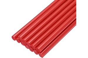 sourcing map Mini Hot Glue Sticks for Glue Gun 7mm x 200mm Red 12pcs