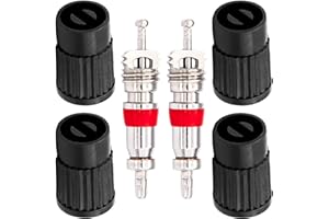 ‎ANYKING 4X Autoventil-Schlüssel Kappen Kunststoff + 2X Schrader-Ventile Werkzeug, Ventil-Ausdreher, Reifenventil-Entferner, Ventil-Eindreher, Ventil-Schrauber, Tool für Auto-Ventile Fahrrad Roller Mofa MTB