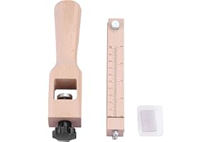 OMABETA Cortador de cuero de madera ajustable Herramienta de corte de bricolaje Correa Herramienta de artesanía de cinturón con diseño de cinco cuchillas para ajustar el ancho de la correa