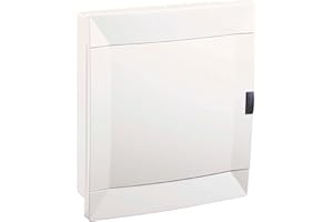 MAKEL Cuadro eléctrico o Caja de Empotrar con tapa y carril DIN blanca para Automáticos Cuadro de Superficie de 24 Modulos Electrico para Instalaciones Electricas Cuadro Electrico Empotrar