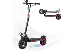 SHIZHUNIAO 11''Monopattino Elettrico Adulto, 48V 18Ah Batteria e Motore Potente 12OOW Scooter Elettrico Pieghevole, 40KM di Autonomia, Velocità fino a 25KM/H, Carico Massimo 150KG