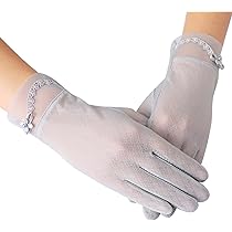 Guanti da guida da donna con protezione solare, traspiranti, guanti estivi da donna, guanti touchscreen, protezione solare, antiscivolo, in silicone, guanti senza dita, per sport, fitness, corsa