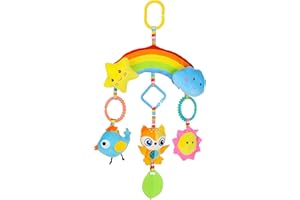 Embhlitfe Wisząca grzechotka dla niemowląt, muzyczna zabawka do zawieszenia dla niemowląt, zabawka do wózka dziecięcego, zabawka do wózka dziecięcego dla dzieci w wieku 0-12 miesięcy, dla dziewcząt,
