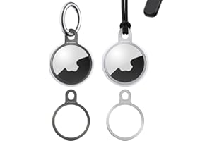 AirTag Llavero Stouchi - Air Tag Llavero de Acero Inoxidable para Airtags (2 Unidades), diseño Delgado y de aviación