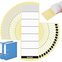 100 Ordnerrücken Aufkleber Selbstklebend - 5,4x19cm & 3,6x19cm Für 8cm Ordner