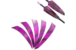 AMEYXGS MILAEM 50pcs flèche Plume tir à l'arc Plume de flèche 4inch Naturelles fletches fletching pour DIY Flèches de Chasse Aile Droites