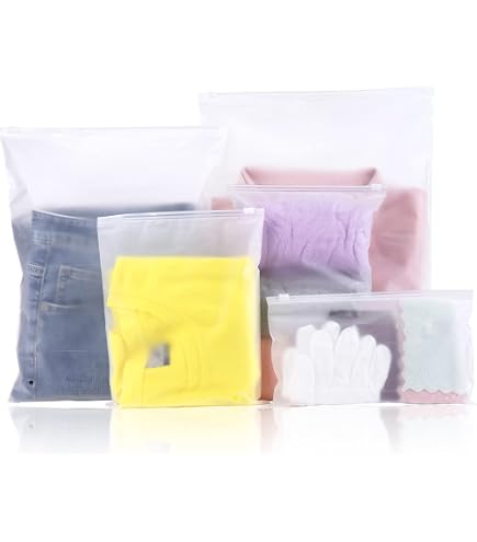 25 Pièces Sac Zipper VoyageSac de Rangement Plastique Transparent