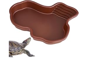 DJOWYH Grand bac à eau pour reptiles - Bac de bain pour nourriture et eau - Pour serpent, agames barbus, tortue - 31 x 25 x 5 cm