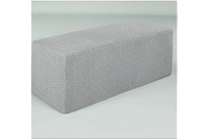 HHONGWYT Funda Puff Otomano Rectangular Elástica 90x40x40 Grande/Medio/Pequeño Terciopelo Sarga Funda Otomana Puff Almacenaje Rectangular Taburete Funda para Reposapiés,DD,80~90x40x40cm