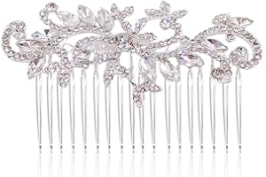 Syijupo Pince À Cheveux de Mariage en Cristal,Mariée Mariage Peigne,Peigne de Mariage Bandeau de Mariage Peigne à Cheveux Cristal Diamant Beau pour Mariée Femme