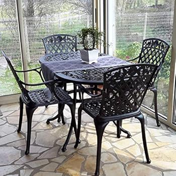 Amazon.de: Lazy Susan - Catherine 210 x 105 cm Ovaler Gartentisch mit 6