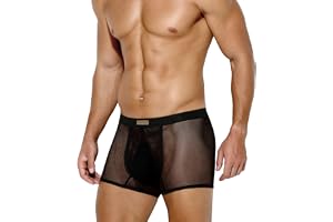 Casey Kevin Boxershorts Mesh för Herrar, Sheer Boxershorts för Män, Sexiga Underkläder Herr