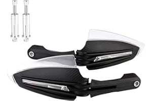 OUKENS Paramani per moto, 2 pezzi 7/8 "Protezione paramani universale per moto con indicatore di direzione DRL a LED