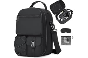 FRETHIND Tasche für Meta Quest 3/3S/Oculus Quest 2 Tragetasche für VR Batterien Touch Controller Headset Zubehöre (Keine Harte Schale) Schwarz