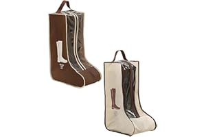 FDCGAS Sacchetti per calzature,2pcs Borse Portatili per Stivali,Portatile Antipolvere Borsa per Scarpe, Borsa per Scarpe con Cerniera con Manico,Organizer per Stivali per casa e Viaggi