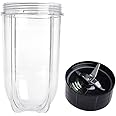 QT Replacement Cross Blade + Tall Cup Set, Replacement Parts for 250w Magic Bullet Blender Juicer
