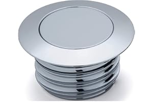 WANLIAN Tappo del serbatoio del carburante con apertura pop up, colore argento, filettatura regolare, compatibile con Harley 1982-2010 (argento, tappo del gas pop-up)