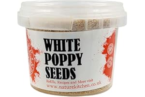Nature Kitchen - Semi di papavero bianco 70 g, per condire spezie ed erbe aromatiche, senza glutine e vegane, miscele di cottura per marinate, salse, friggere, cottura o grigliare