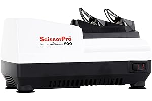 CHEFS CHOICE Chef's Choice 500 Scissorpro - Afilador eléctrico profesional con afilador de diamante, guías de ángulo precisas para ayudar a reparar y restaurar las cuchillas para tijeras diestras y zurdas, color