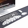 Keyboard Cloud Wrist Rest, Mouse and Keyboard Wrist Rest Set, PU Memory Foam Non-Slip Cloud Wrist Rest, Soft and Elastic, Can Relieve Typing Pain, Ergonomic Wrist Support for Office/Computer/Laptop
