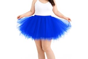 TRIWORKS Plus Size Tutu Adult Women Ballet Bubble Tulle Skirt for Dance Layered Tulle Petticoat Halloween Tutu