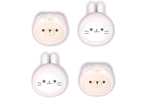 playvital Cover Joystick pour Nintendo Switch 2 Joycon Manette Accessoires,Capuchon Protection de Stick Analogique pour Switch 2,Thumb Grip Caps Prises de Pouce-Chaton & Chiot Rose，4PCS