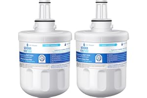 GOLDEN ICEPURE Filtro de agua para refrigerador, Compatible Con Samsung DA29-00003F, DA29-00003G, Aqua Pure Plus Hafin, DA29-00003B, DA29-00003A, DA97-06317A, RFC1100A, 2 piezas RWF1100A