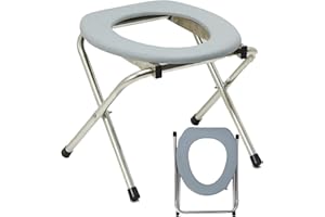 GENERISCH AIRM Health Faltbarer Toilettenstuhl – Komfort-Toilettensitz mit Eimer und Deckel – WC-Hilfe für Senioren, Schwangere, Pflege & Reha – Klappbare Pflegetoilette für Zuhause