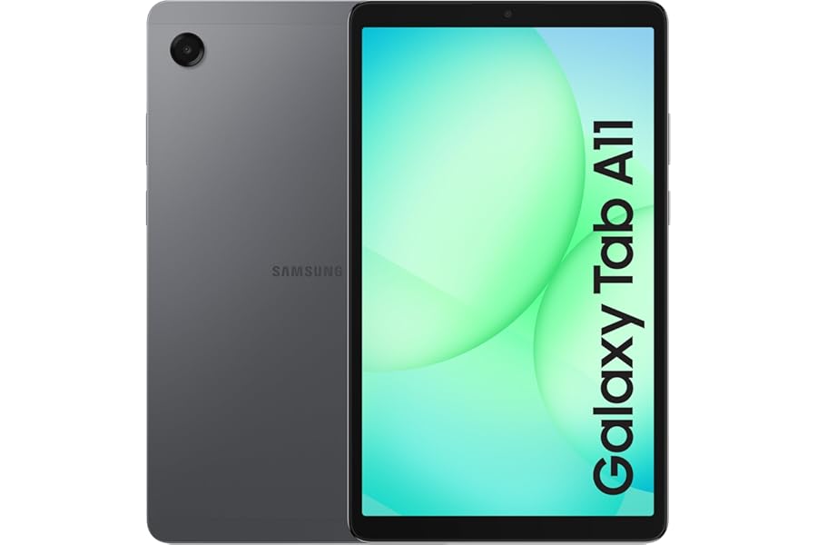 Samsung Galaxy Tab A11, Android Tablet, Sleek Design, 8.7'' Clear Display, 90Hz Smooth Motion, 64GB Storage, 4GB Memory, Dolby Dual Speakers, Grey, 3 Year Extended Warranty (UK Version)