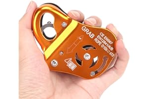 Alvinlite Poulie d'escalade, corde de préhension autobloquante, protection contre les chutes, poulie d'escalade pour travail de roche en plein air