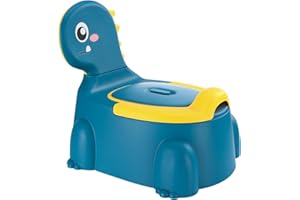 ROYOUZI Nocnik dla dzieci, toaleta dziecięca, toaleta dziecięca, toaleta, dinozaury, tematyka, garnek, trening, przenośny, z oparciem
