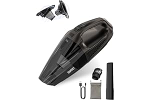 TANYO Aspirapolvere Portatile, 12KPa Potente Aspirapolvere Auto Ricaricabile, Mini Aspirapolvere Senza Fili Illimitato per Auto con Filtri e Accessori per la Pulizia di Auto, Animali Domestici e Casa